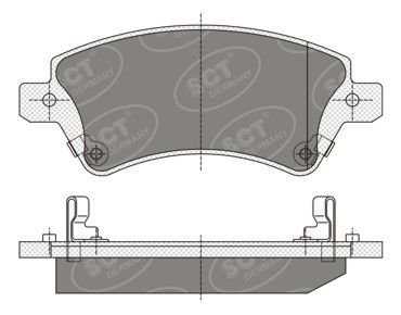 SCT GERMANY Piduriklotsi komplekt,ketaspidur SP 351 PR